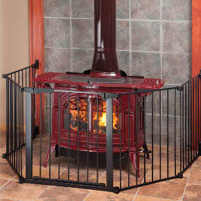 Pellet stove sales baby gate